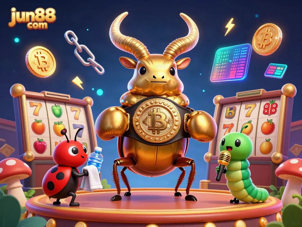 Experience the excitement of jun88 com with vibrant 3D casino elements and animated characters in a lively betting scene.
